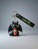 3D PVC Figure Keychain - How to Train Your Dragon - Chibi Toothless And Hiccup