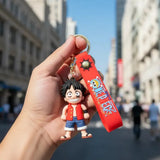 3D PVC Figure Keychain - One Piece Monkey D Luffy - Luffy Happy Classic Outfit
