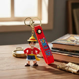 3D PVC Figure Keychain - One Piece - Luffy Chibi Red Shirt