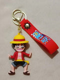 3D PVC Figure Keychain - One Piece Monkey D Luffy - Luffy Straw Hat Wild Face