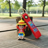 3D PVC Figure Keychain - One Piece Monkey D Luffy - Chibi Luffy Surprised