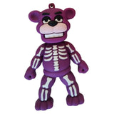 3D PVC Figure Keychain - Five Nights At Freddy'S Game Fnaf - Purple Freddy Skeleton