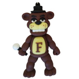 3D PVC Figure Keychain - Five Nights At Freddy'S Game Fnaf - Freddy Fazbear Holding Microphone