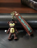3D PVC Figure Keychain - Five Nights At Freddy'S Game Fnaf - Freddy Fazbear Holding Microphone
