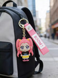 3D PVC Figure Keychain - KPop Demon Hunters - Mina Pink Pigtails Outfit