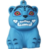3D PVC Figure Keychain - KPop Demon Hunters - Blue Tiger Demon Sitting