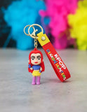 3D PVC Figure Keychain - KPop Demon Hunters - Jia Peace Sign Pose