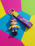 3D PVC Figure Keychain - KPop Demon Hunters - Jia Standing Yellow Jacket