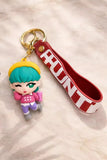 3D PVC Figure Keychain - KPop Demon Hunters - Winking Girl Running Pose