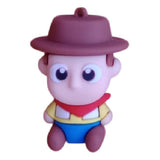 3D PVC Figure Keychain - Toy Story - Chibi Woody Sitting