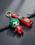 3D PVC Figure Keychain - Batman Joker - Chibi Joker Red Suit