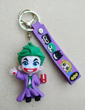 3D PVC Figure Keychain - Batman Joker - Chibi Joker Gag Flower Exclamation