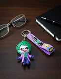 3D PVC Figure Keychain - Batman Joker - Chibi Joker Arms Open