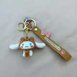 3D PVC Figure Keychain - Cinnamoroll De Hello Kitty - Cinnamoroll Pompompurin Bear Hood