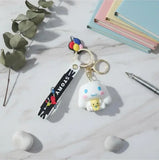 3D PVC Figure Keychain - Cinnamoroll De Hello Kitty - Cinnamoroll Holding Milk