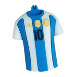 3D PVC Figure Keychain - Clubes De Futbol Messi - Messi Argentina World Cup Jersey