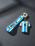 3D PVC Figure Keychain - Clubes De Futbol Messi - Messi Argentina World Cup Jersey