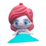 3D PVC Figure Keychain - Disney Princess - Chibi Ariel Mermaid