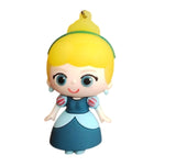 3D PVC Figure Keychain - Disney Princess - Cinderella Chibi Ball Gown