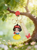 3D PVC Figure Keychain - Disney Princess - Snow White Holding Apple