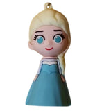 3D PVC Figure Keychain - Disney Princess - Chibi Elsa Ice Dress