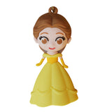 3D PVC Figure Keychain - Disney Princess - Belle Yellow Ball Gown