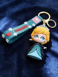 3D PVC Figure Keychain - Disney Princess - Chibi Anna Queen Outfit
