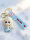 3D PVC Figure Keychain - Disney Princess - Elsa Frozen 2 Travel Outfit