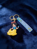 3D PVC Figure Keychain - Disney Princess - Snow White Holding Bluebird