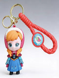 3D PVC Figure Keychain - Disney Princess - Chibi Anna Winter Outfit