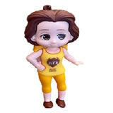 3D PVC Figure Keychain - Disney Princess - Chibi Belle Beast Forever Shirt
