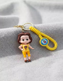 3D PVC Figure Keychain - Disney Princess - Chibi Belle Beast Forever Shirt