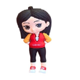 3D PVC Figure Keychain - Disney Princess - Mulan Casual Clover Outfit
