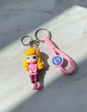 3D PVC Figure Keychain - Disney Princess - Aurora Comfy Pink Outfit