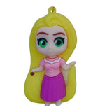 3D PVC Figure Keychain - Disney Princess - Chibi Rapunzel Classic Dress