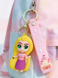 3D PVC Figure Keychain - Disney Princess - Chibi Rapunzel Classic Dress