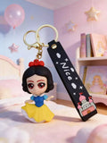 3D PVC Figure Keychain - Disney Princess - Chibi Snow White Curtsy Pose
