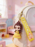 3D PVC Figure Keychain - Disney Princess - Belle Yellow Gown Chibi