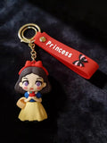 3D PVC Figure Keychain - Disney Princess - Chibi Snow White Holding Apple