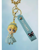 3D PVC Figure Keychain - Disney Princess - Cinderella Blue Ball Gown