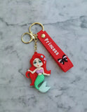 3D PVC Figure Keychain - Disney Princess - Chibi Ariel Mermaid Variant 3