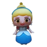3D PVC Figure Keychain - Disney Princess - Cinderella Classic Gown