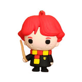 3D PVC Figure Keychain - Harry Potter - Ron Weasley Holding Wand
