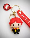 3D PVC Figure Keychain - Harry Potter - Ron Weasley Holding Wand