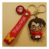 3D PVC Figure Keychain - Harry Potter - Holding Broom