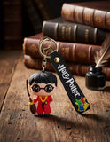 3D PVC Figure Keychain - Harry Potter - Gryffindor Broom