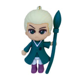 3D PVC Figure Keychain - Harry Potter - Draco Malfoy Holding Broom