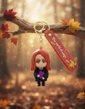 3D PVC Figure Keychain - Harry Potter - Ginny Weasley Holding Book