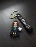 3D PVC Figure Keychain - Harry Potter - Hermione Granger With Wand Book
