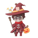 3D PVC Figure Keychain - Harry Potter - Halloween Wizard Patamon